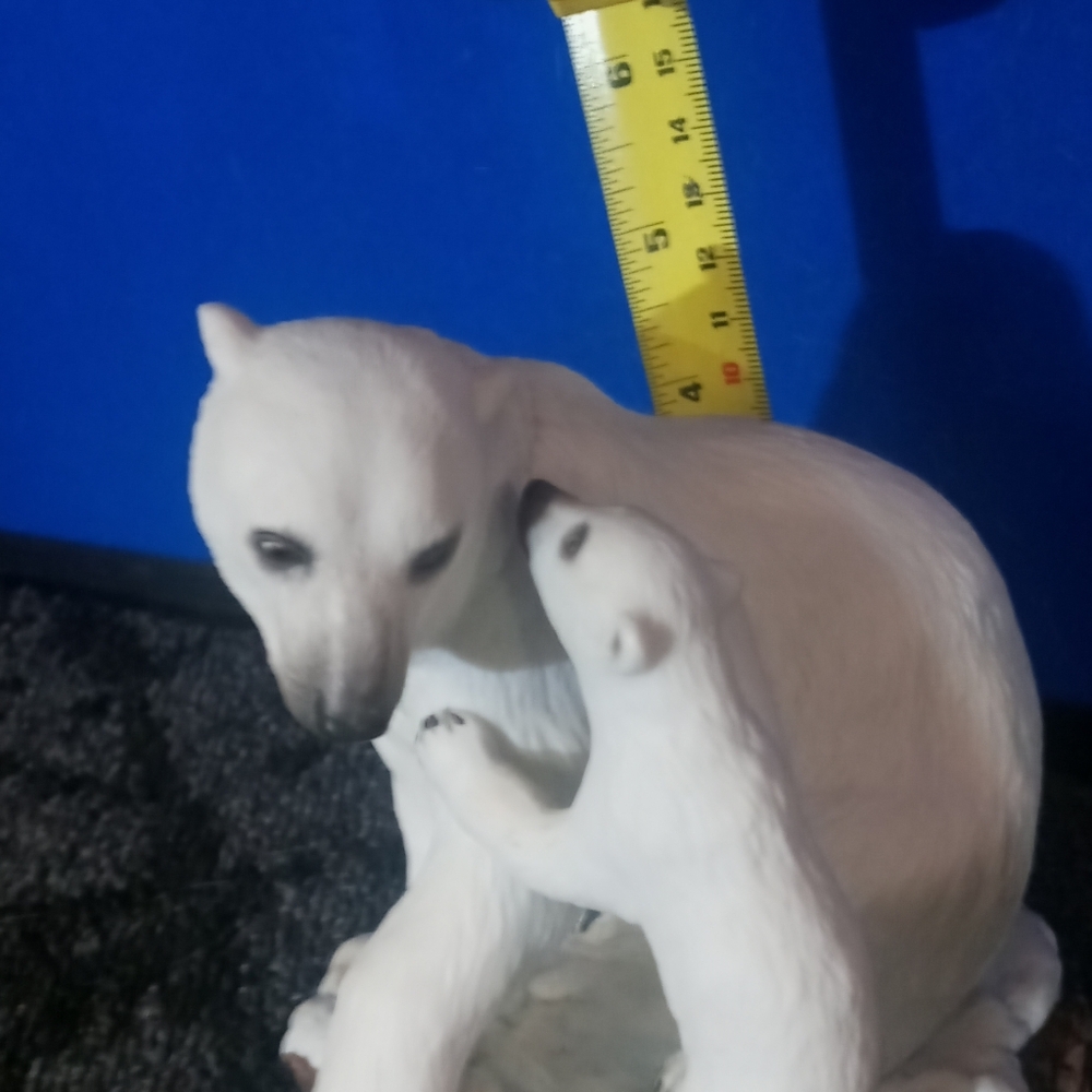 Polar Bear Figurine nature gentle majesty bear hug fine porcelain lenox 1990 - Picture 6 of 8
